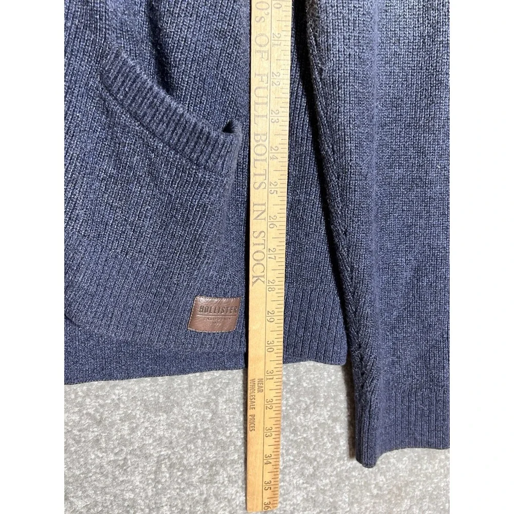 Hollister Ombre Knit Shawl Collar Cardigan Mens Size Large Blue Gray Grandpacore